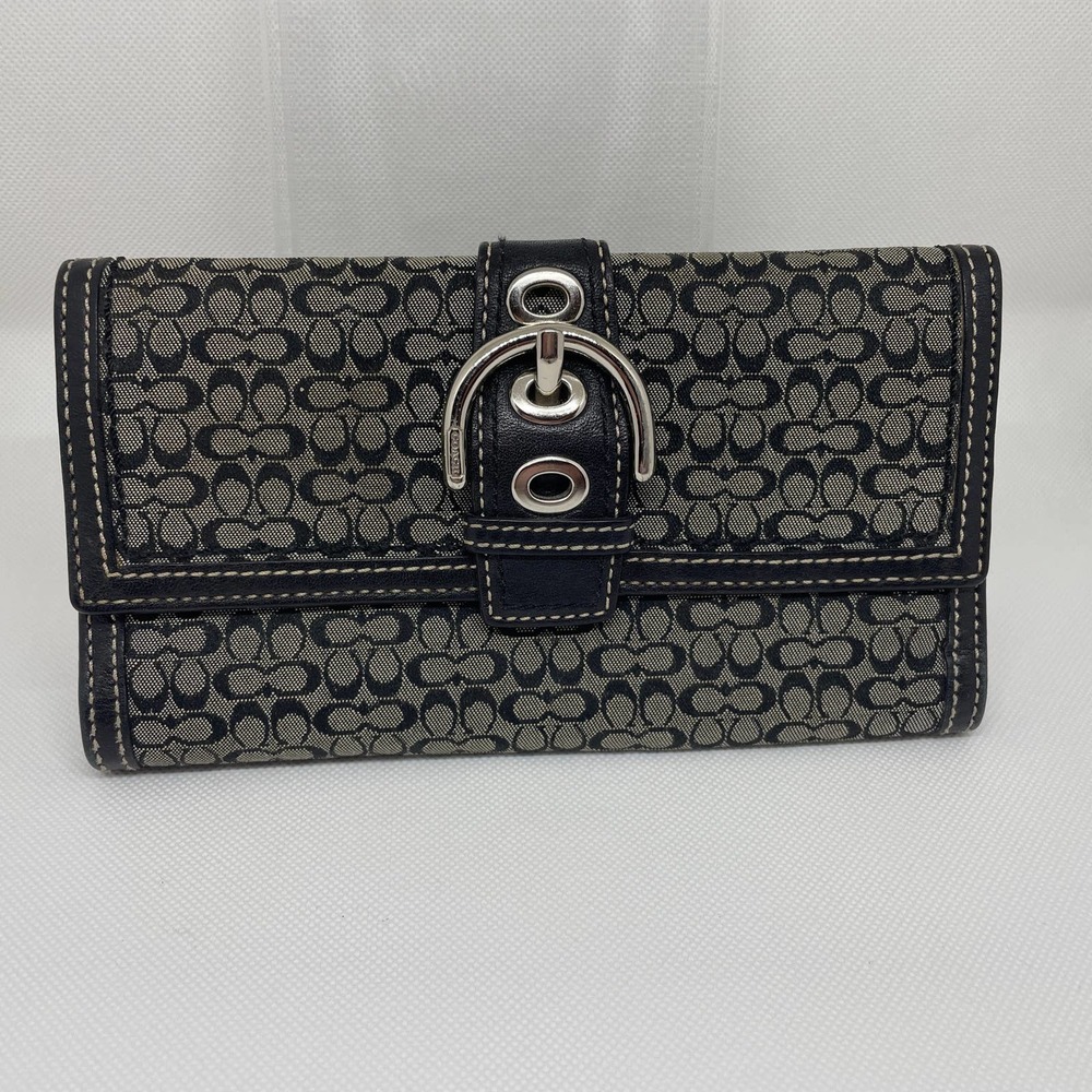 Coach Trifold Black Wallet